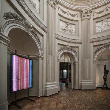 AROTIN & SERGHEI Flying Screen 2013 exhibition view at Palais Rasmuofsky 2018